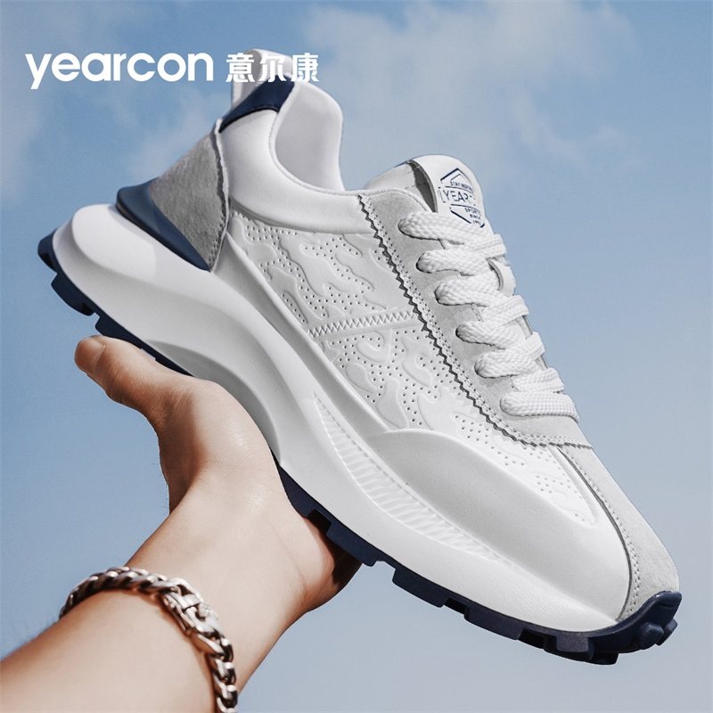 意尔康2026新款男鞋春秋夏季透气网面休闲潮流厚底增高跑步运动鞋,流行男鞋,时尚休闲鞋,淘宝优惠券,粉丝福利购,淘宝优惠卷