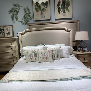 Ashley爱室丽美式 B693升级B5693轻奢现代简约软包双人大床 床