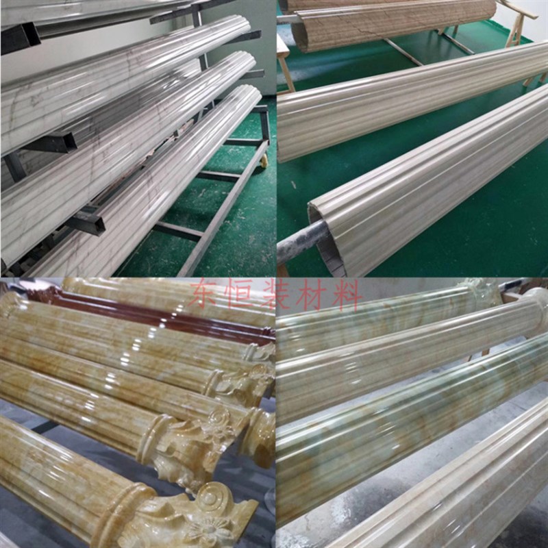 石塑仿大理罗马柱背景墙瓷砖欧式客厅阳台立柱门洞垭口圆柱子装饰