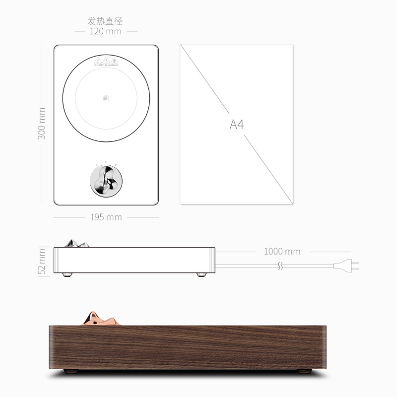 玻璃煮茶壶耐高温三界观山电陶炉茶炉烧水双胆黑茶蒸煮茶器德茗堂