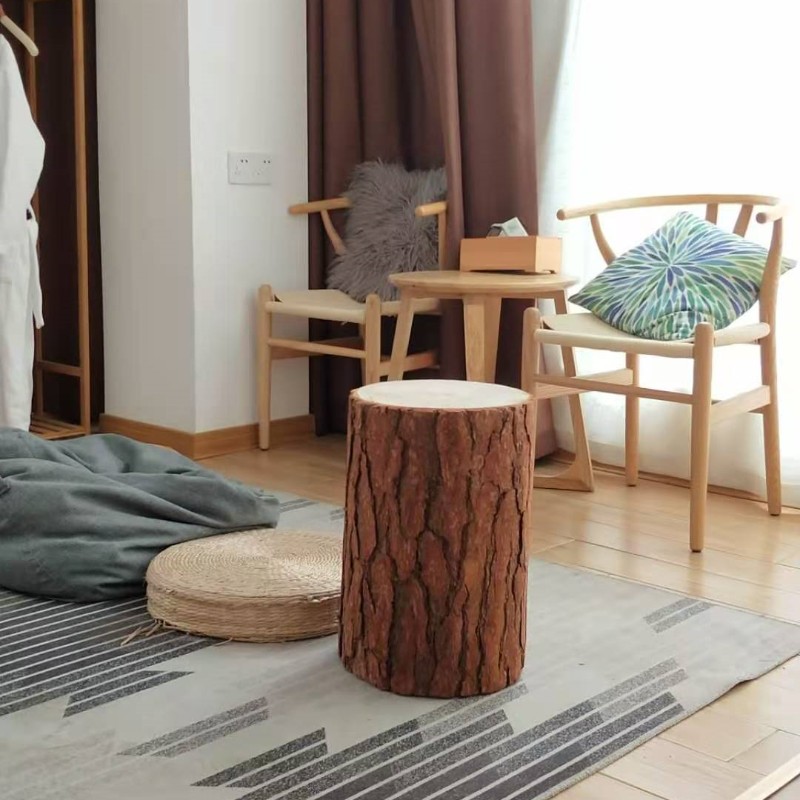 松树墩大树桩圆木墩实木墩子木桩底座树桩凳子木桩原木头墩原木墩