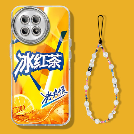 夏日冰红茶适用一加Ace5手机壳新款oneplusace5pro套1+ace3pro全包一加13清凉12镜头膜1创意ace2v男女款2pro+