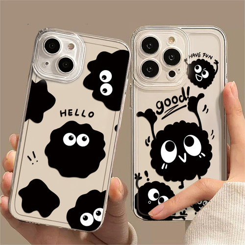 可爱煤球适用荣耀100手机壳新款90gt套华为80全包70软壳magic6防摔play7t简约60se卡通x50i+男女款x40/v30pro