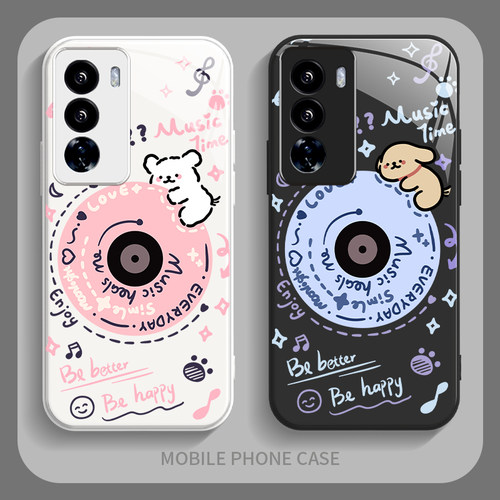 唱片小狗适用vivos19手机壳新款x100ultra套iqooneo9pro+液态12玻璃80高级neo7se创意可爱16por情侣款y78/52s