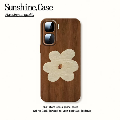 简约木纹花朵适用iqooneo10pro+手机壳新款vivoiqoo13套neo9spro覆古风12创意z10turbo个性z8x小众neo7男女5+