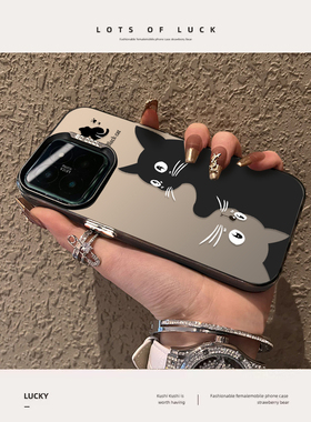 黑白猫咪适用红米k70手机壳新款note13pro套k60至尊版小米note12pro+高级感k50电竞k40pro彩银note11男女款10