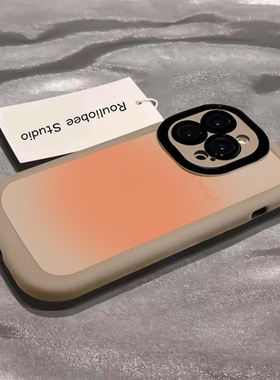 晕染渐变橙色适用荣耀100手机壳新款华为90gt套magic6个性80se硅胶70pro+高级感x50i创意x40防摔30男女x10por