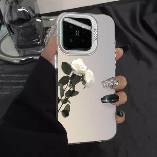 ins风白玫瑰适用iqooneo10pro+手机壳新款vivoiqoo13套neo9spro小众12彩银z10turbo个性z8x高级感neo7男女款5