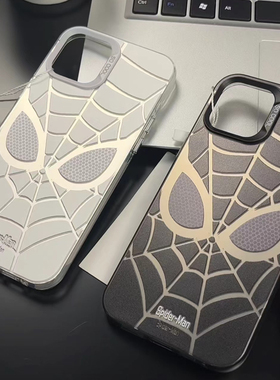 黑白蜘蛛人适用vivoiqooneo9手机保护壳新款iqoo12套neo11s高级感neo8pro全包10pro彩银neo7个性iqooneo6/5se