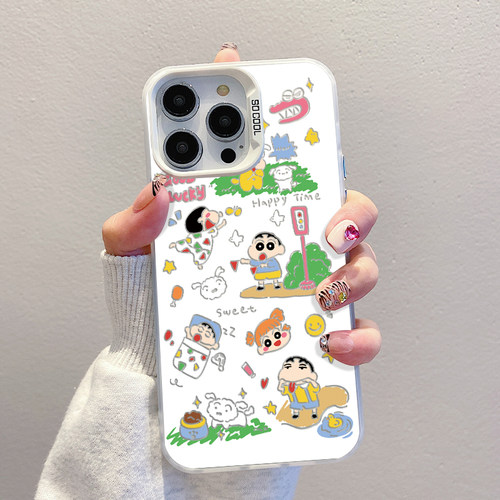 春游小新适用oppore手机壳新款10pro套1+ace3高级感findx7全包ace2v彩银reon9por可爱卡通一加12男女k11+