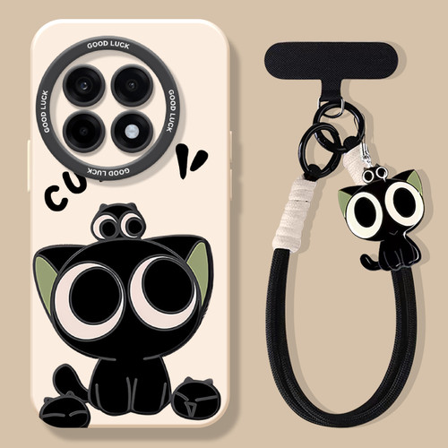 可爱罗小黑适用一加ace5至尊版手机壳新款oneplus套1+ace3pro全包一加13t高级感12创意1卡通ace2v男女款2pro+