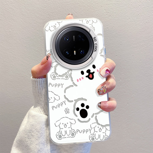 素描线 线条小狗适用华为mate70pro手机保护壳新款pura70套nova13可爱p60彩银50e卡通40高级12ultra情侣款9畅
