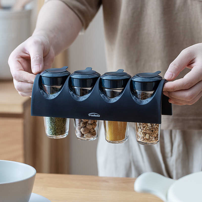 加拿大trudeau调料盒家用厨房调味组合套装撒料瓶香料收纳盒盐罐