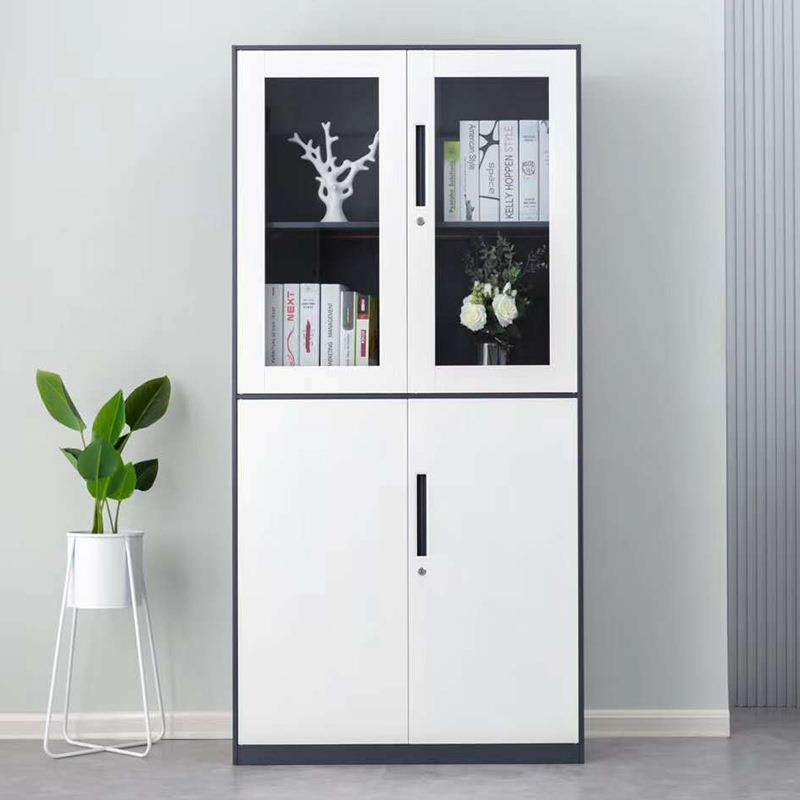 河洛乐华拆装钢制文件柜窄薄边带锁铁皮办公室档案凭证柜窄边设计