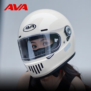 AVA王朝头盔摩托车全盔复古男防摔3C认证摩旅机车骑行安全帽四季