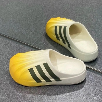 官方正品贝壳头拖鞋男款洞洞鞋男士外穿半拖鞋一脚蹬厚底包头拖女