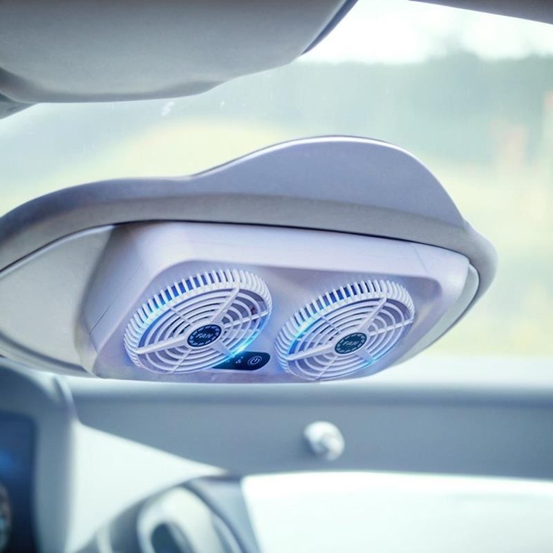 夏季新款usb接口车载降温器 车载排风扇空气循环排烟扇汽车换气扇