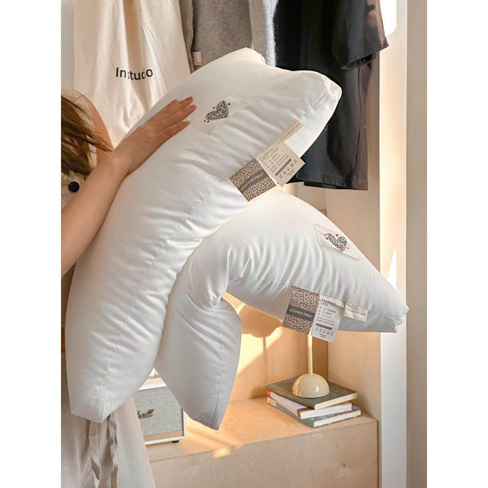 高回弹性棉缎酒店软枕芯48*74cm超纤维羽毛天鹅绒枕头对2