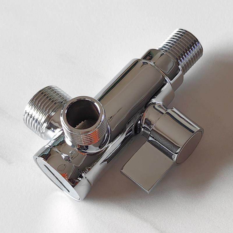 智能马桶一进二出三通角阀4分+6分铜全开大流量球芯开关阀带滤网