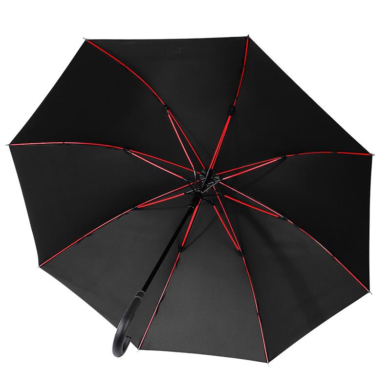 8骨自动长雨伞加大加固结实纤维伞骨抗风暴雨男女通用弯钩长柄伞