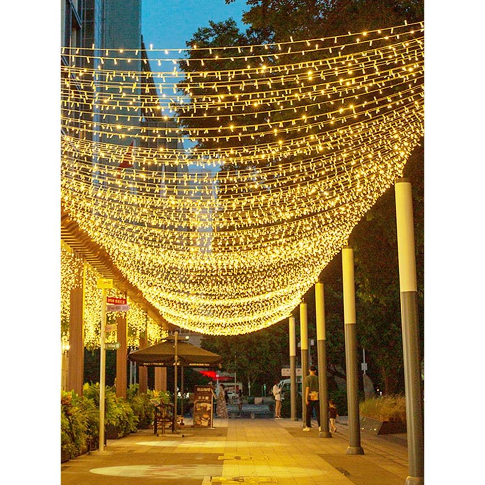 太阳能灯串户外庭院防水吊灯阳台花园民宿场景布置商场装饰氛围灯