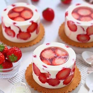 法式 西点6连冰杯子硅胶模具凹凸慕斯蛋糕堡尔美克夹心布丁果冻模