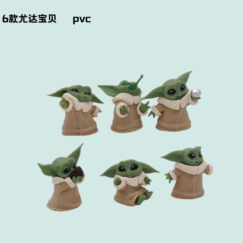 星球大战曼达洛人YodaBaby 小尤达宝宝手办车载摆件X模型公仔玩偶
