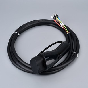 7KW充电桩延长线交流7孔通用U镀银插针配件通 新能源充电枪头32A