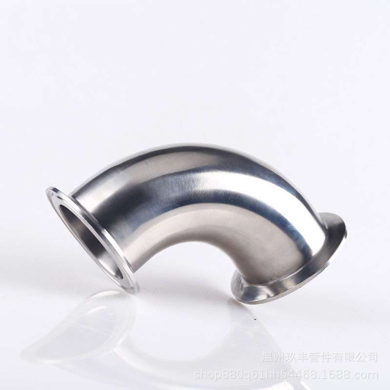 厂家 不锈钢快装弯头304卫生级卡箍式弯头90度316L卡盘弯管