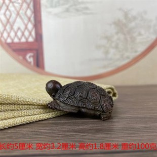 复古铜乌龟长g寿龟实心茶宠摆件手摆件老物件古玩旧货收藏家居摆