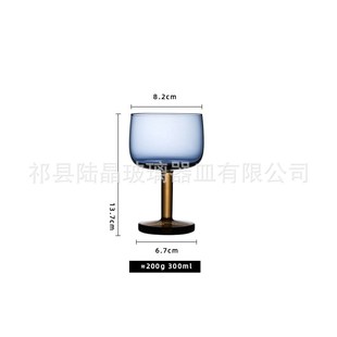 手工吹制色料彩色酒杯 简约创意厚底小酒l杯 水晶玻璃酒杯家用酒