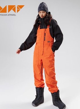 【清仓滑雪背带裤3折起】BUMP男女款单双板防水加棉保暖滑雪裤