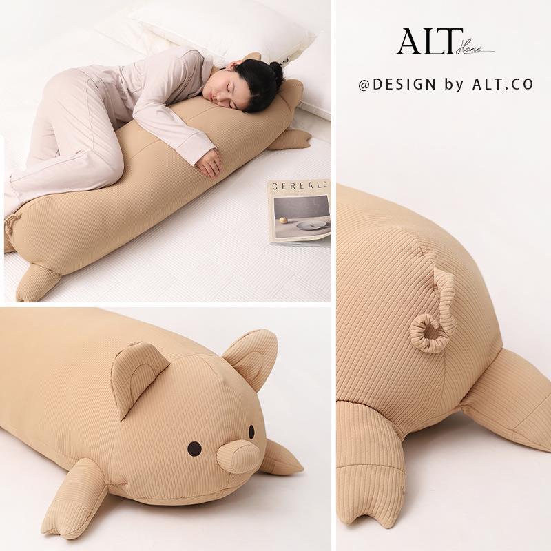 小猪长条抱枕男生款睡觉专用床上女生孕妇夹腿侧睡床头靠垫可拆洗