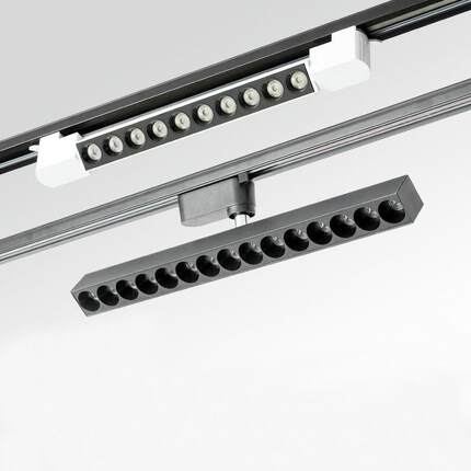 轨道射灯led聚光服装店铺餐厅路轨灯展厅超市格栅导轨长条灯商用