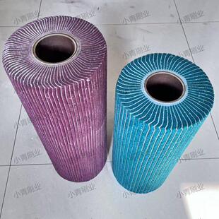 百洁布夹砂布拉丝轮不织布刷辊夹砂纸不锈钢板铝板研磨拉丝抛光辊