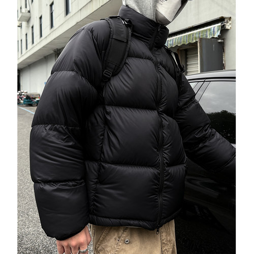 MANCHER日系潮牌立领短款羽绒服