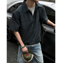 MANCHER 垂顺泡泡纱假两件短袖衬衫男夏季宽松轻量化色纺格纹半袖