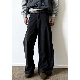 MANCHER 松弛主义 新贵老钱风垂感休闲西裤男女宽松微喇廓形长裤