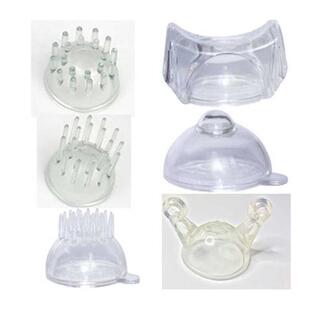 现货按摩器配件凸点奶头马蹄头U型头圆头针刺硅胶软按摩头海豚按