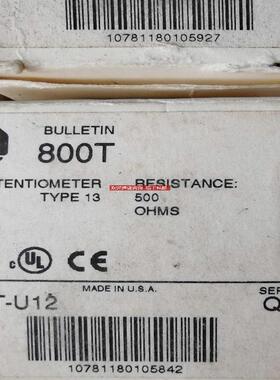 800T-U12 500欧姆 OHMS 电位器旋钮 800T-U12  800T-U12询价