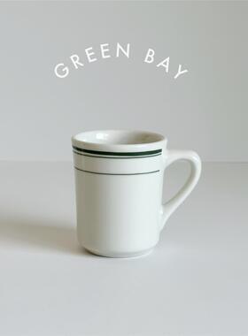 On the table - 绿线条系列陶瓷马克杯 日用水杯 美式咖啡杯250ml