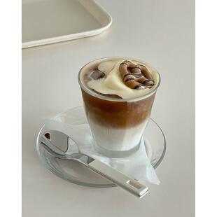 On the table - 法国进口钢化玻璃杯 玻璃咖啡杯 竖纹玻璃杯220ml