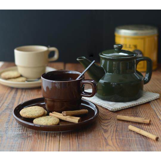 日本进口Studio M'怀旧复古水壶红茶咖啡马克杯水果甜点盘零食碟图片