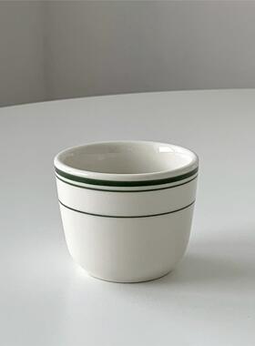 On the table - 绿线条系列釉下彩陶瓷小茶杯 手握杯 水杯 150ml