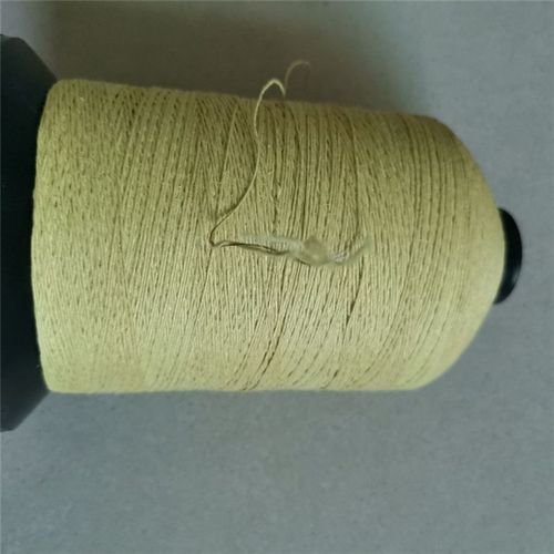 芳纶包钢丝缝纫线 耐高温防火线服鞋车缝线 耐切割耐腐蚀 浅黄色