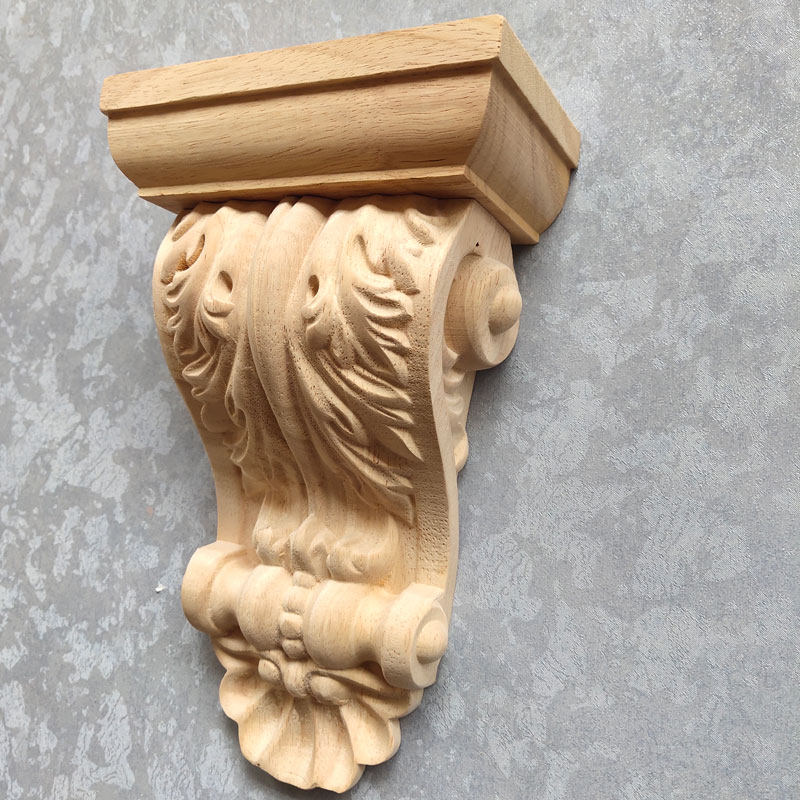欧式东阳木雕实木装饰建筑梁托罗马雕花柱头客厅房间垭口角花牛腿