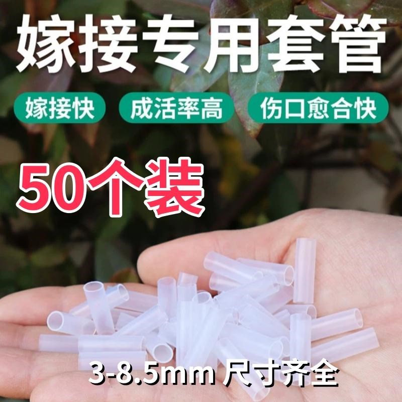 热销50硅胶嫁接套管果r树苗百香果西瓜苗嫁接枝条小苗专用套管果