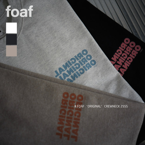 FOAF ‘Original’ Crewneck 25ss 日系纯棉宽松无感印花短袖T恤