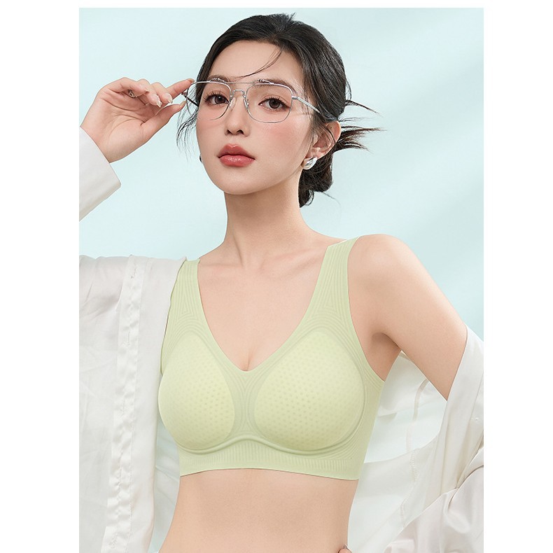 日本品质夏季时尚超薄内衣凉感洞洞杯舒适无痕亲肤聚拢防下垂防走