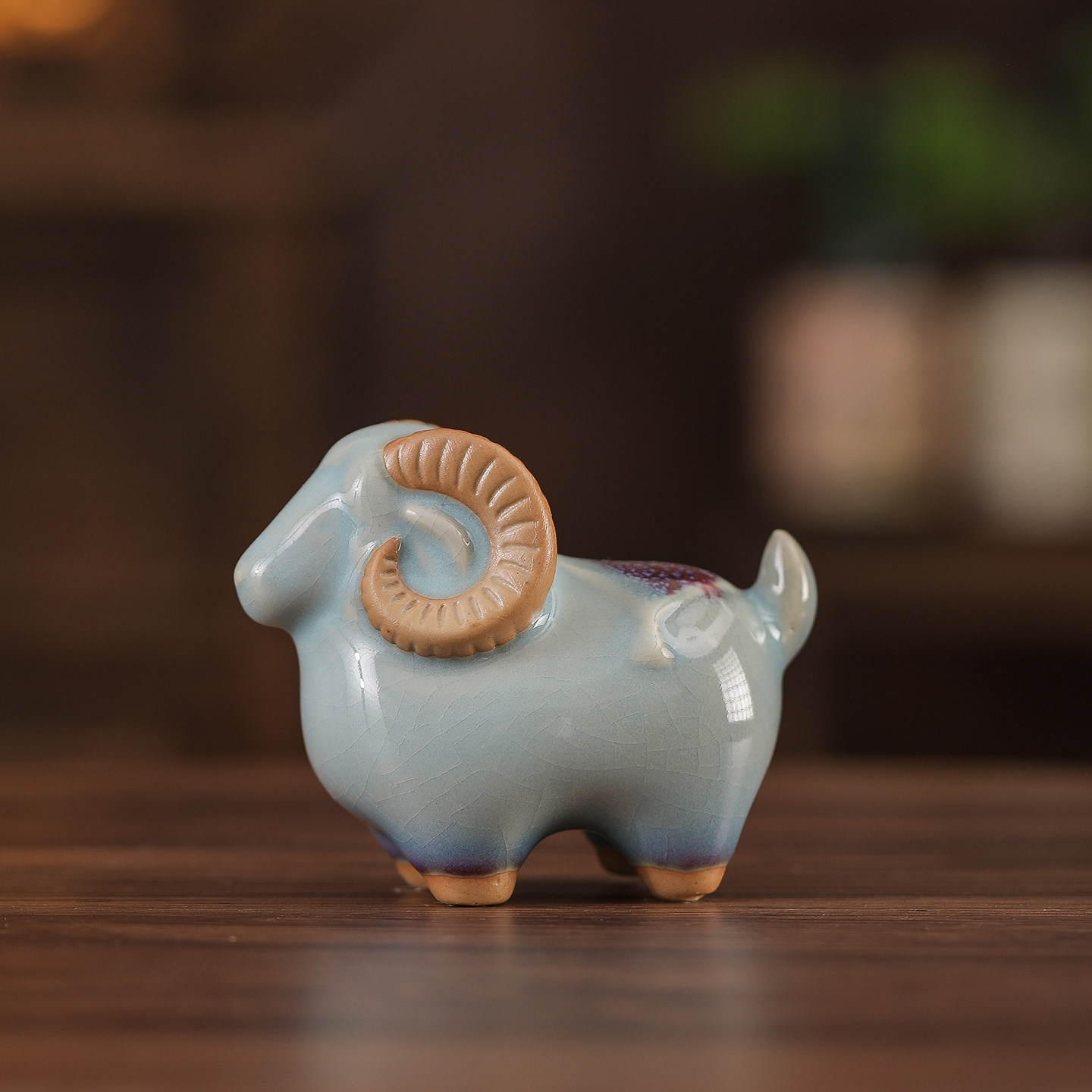 羊眉吐气羊摆件新中式禅意精品装饰玄关办公茶桌酒柜新居乔迁礼品,家居饰品,装饰摆件,淘宝优惠券,粉丝福利购,淘宝优惠卷